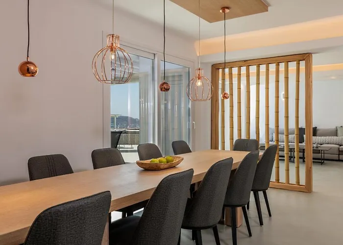 In Mykonos - 6 Bedroom - 1km From - Infinity Pool - Sunset View فيلة